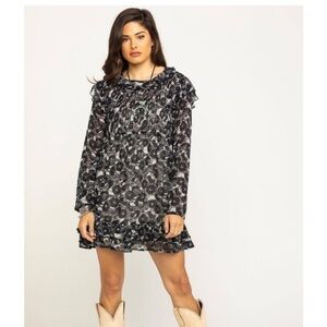 Free PEOPLE Black + White THESE DREAMS Mini Dress Size Small